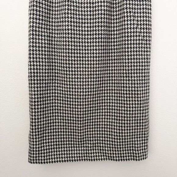 EVA DONNA | Wool Houndstooth Midi Pencil Straight Skirt Lined | Size Small - Picture 3 of 8